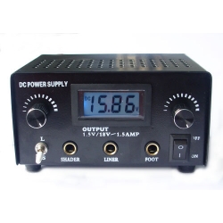 LED Double Jack Digital Power Supply -- black