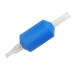 30MM Disposable Silicone Rubber Blue Grip w/ Clear Tip - 15pcs/box