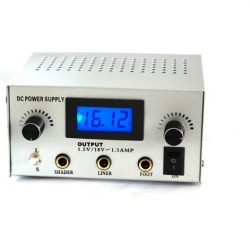 LED Double Jack Digital Power Supply -- silver