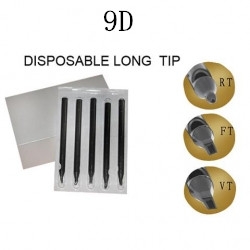 9DT-108mm Black Disposable Long Tip TL-303 - box of 50