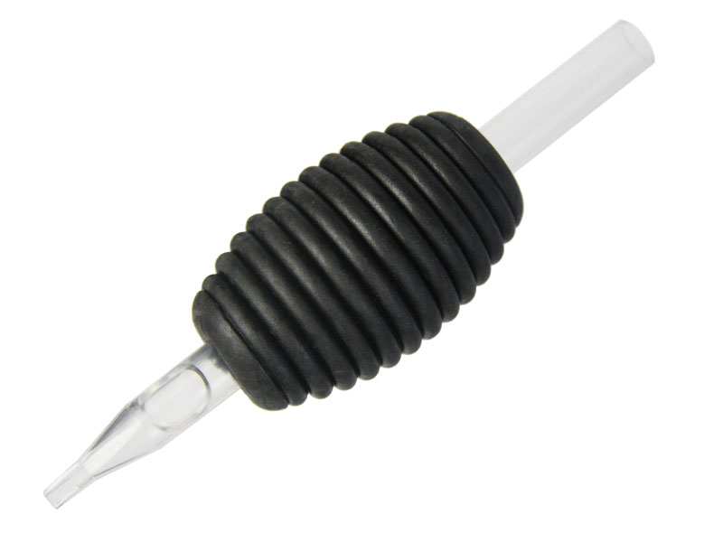 30MM Disposable Silicone Rubber Black Grip w/ Black Tip - 15pcs/box