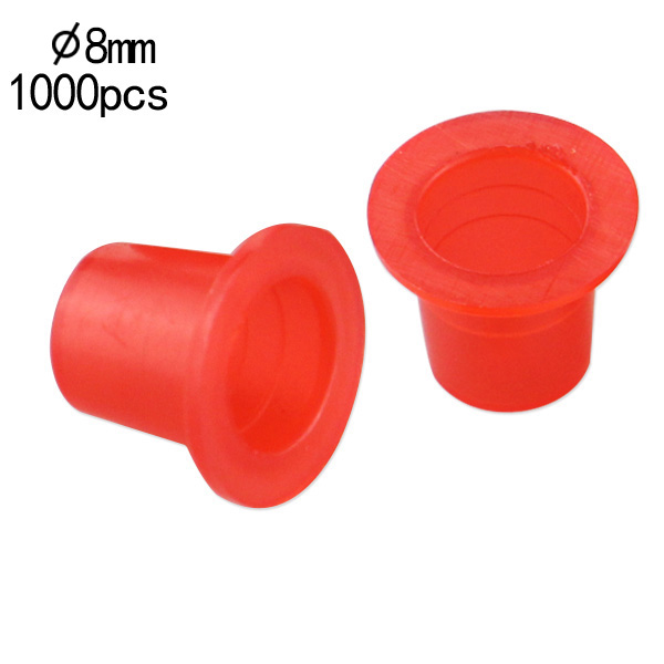 8mm Small Standard Red Ink Cups -BAG OF 1000