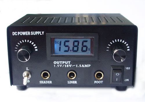 LED Double Jack Digital Power Supply -- black