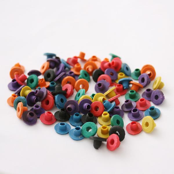 COLOR Rubber Nipples for Tattoo Machine A-Bars- Bag of 100