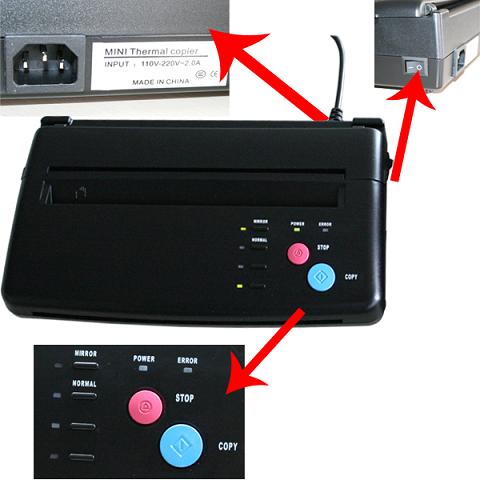 Black Tattoo Stencil Flash Copier SPIRIT Thermal Hectograph Printer Machine