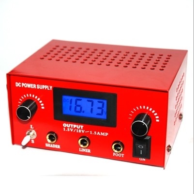 LED Double Jack Digital Power Supply -- red