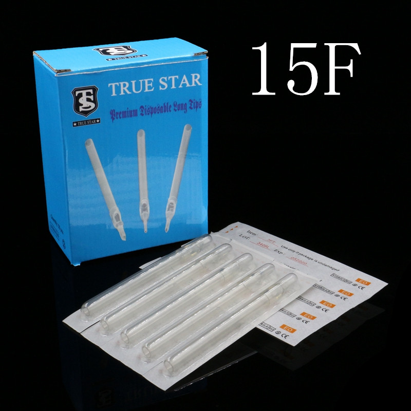 50pcs 108MM TRUE STAR Disposable Long Tips 15F