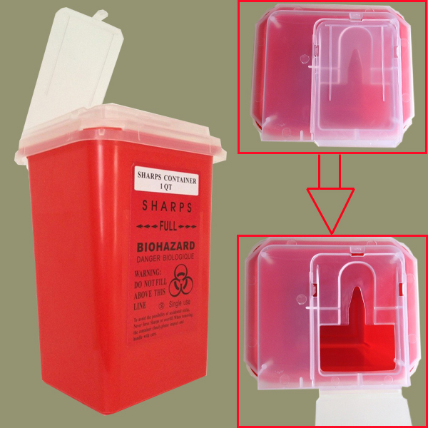 1 QT Sharps Container -- Red