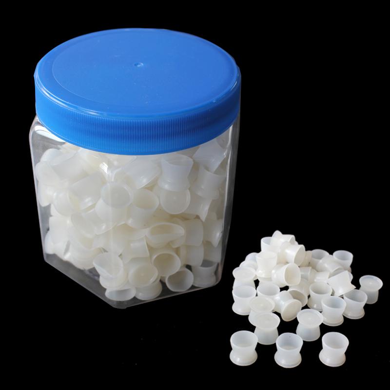 200pcs/box Large Size Silica Gel Tattoo Ink Cup Caps