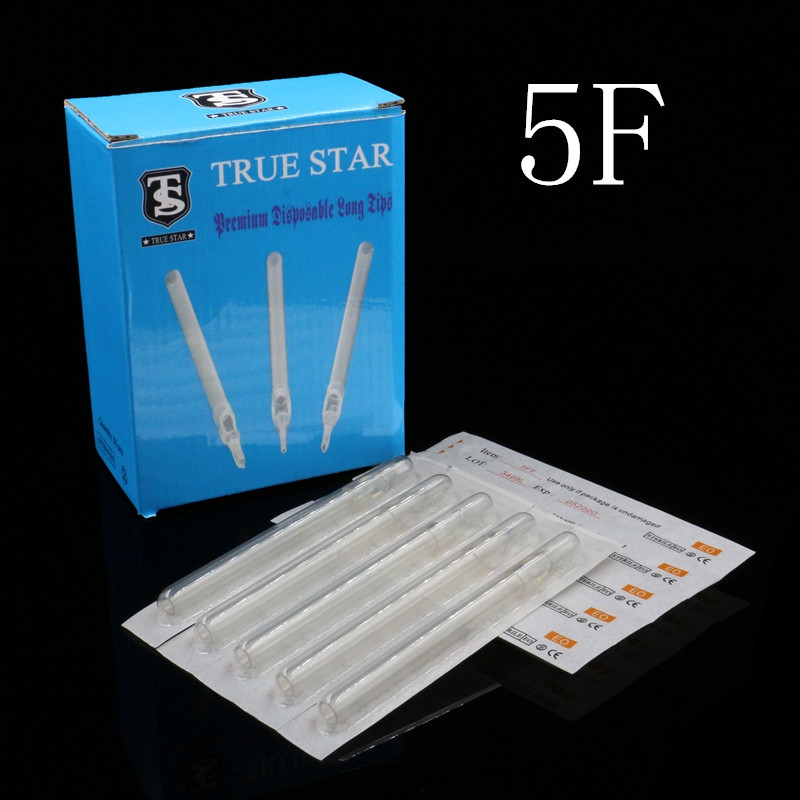 50pcs 108MM TRUE STAR Disposable Long Tips 5F