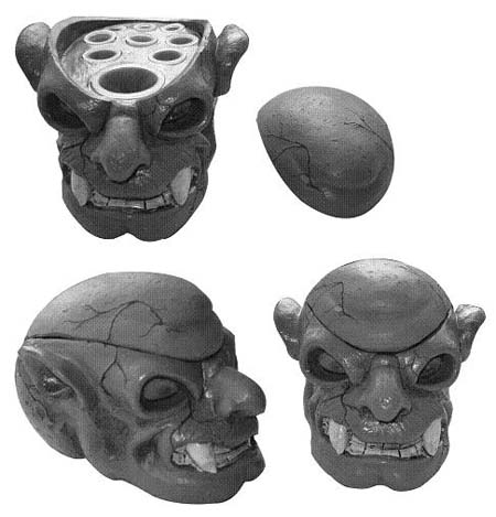 Skull ink holder